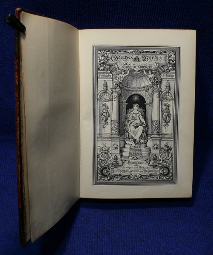 Goethes Johann Wolfgang von. Goethes Werke. Illustrirt von ersten deutschen Kunstlern. В 5-ти томах.