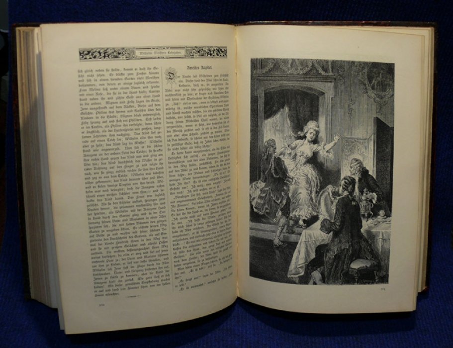 Goethes Johann Wolfgang von. Goethes Werke. Illustrirt von ersten deutschen Kunstlern. В 5-ти томах.