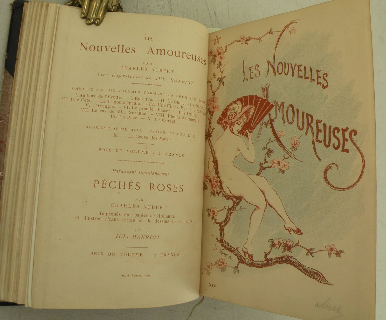 Charles Aubert. Les nouvelles amoureuses. [Новая любовь]. Конволют из 5-ти книг.