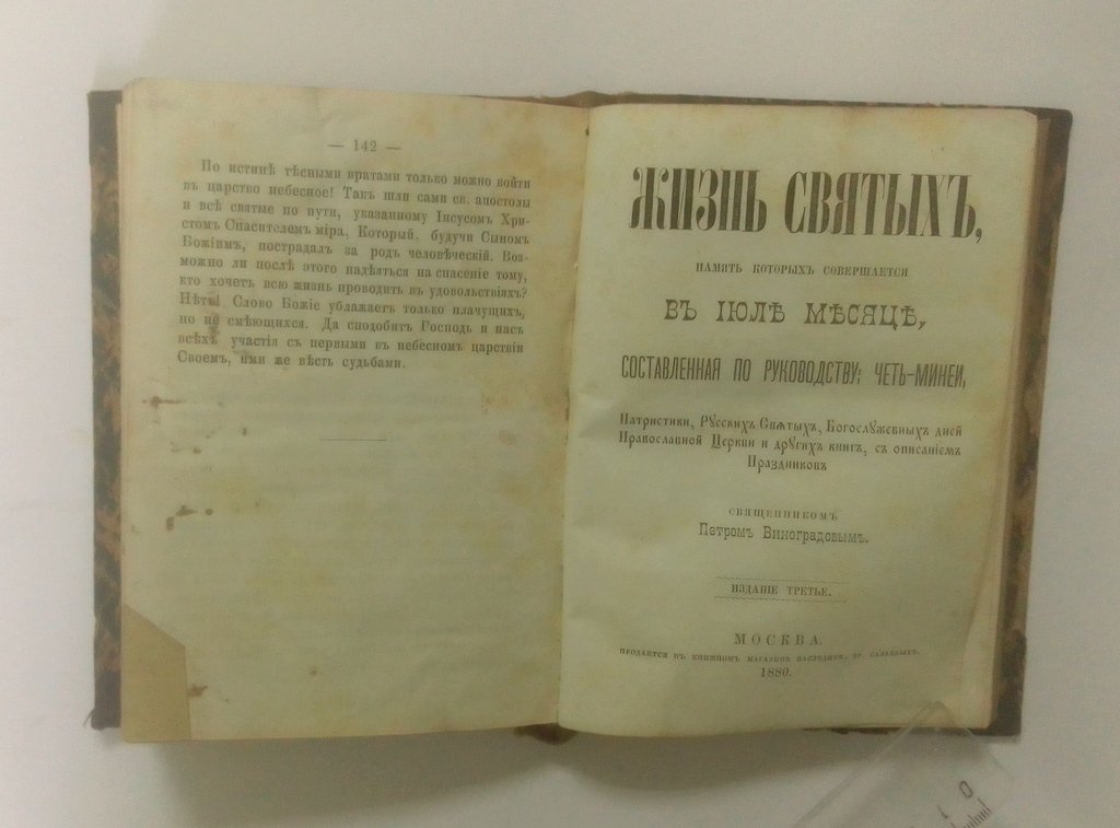 Виноградов, Петр (священник). Жизнь Святых.