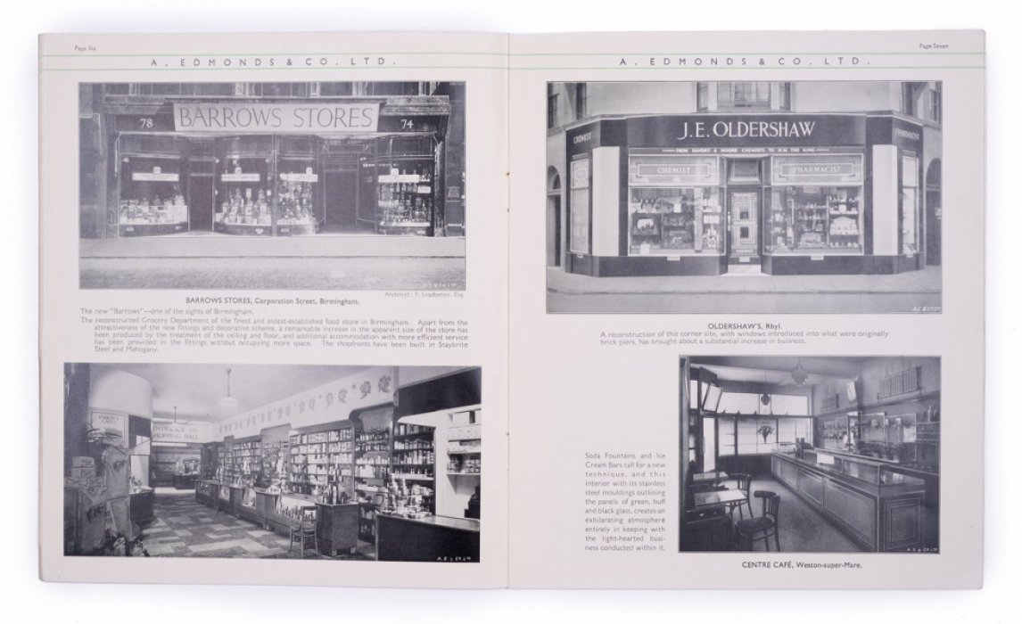 A. Edmonds & Co. Ltd.: Современные примеры оформления магазинных витрин и коммерческих интерьеров (каталог 1930-х)