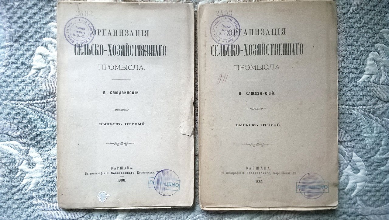 Хлюдзинский В.К. Организация сельско-хозяйственного промысла.