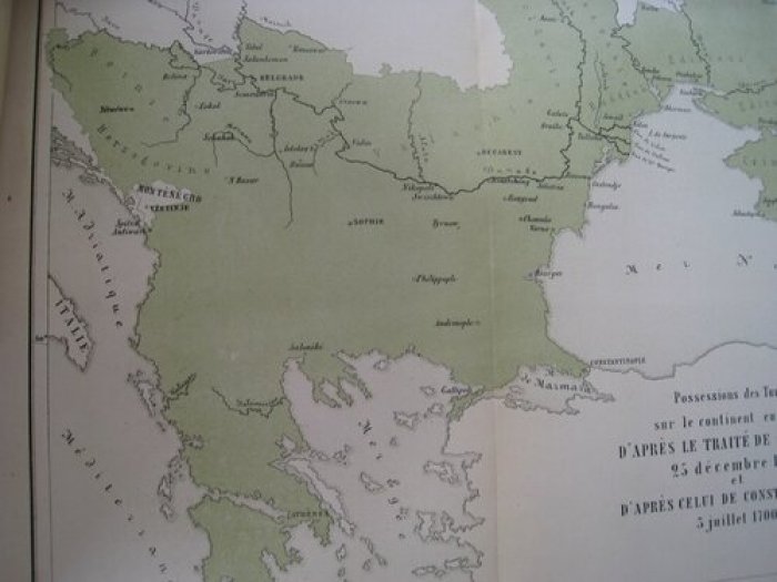 Strelbitsky. Possessions des turcs sur le continent europeen de 1700 a 1879.