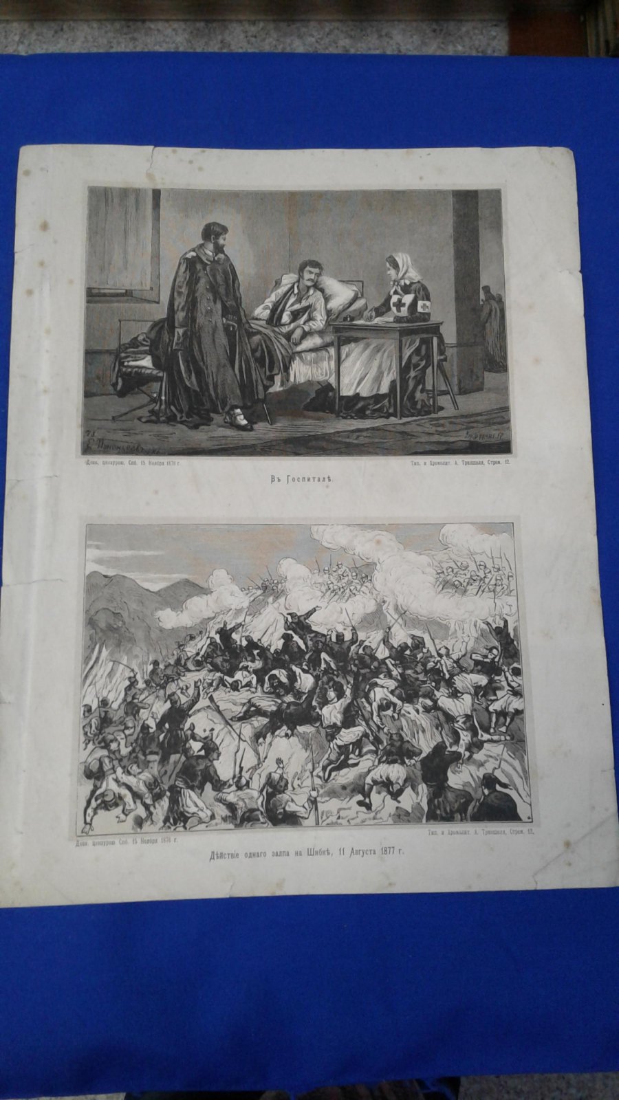 Русско-турецкая война. Действие одного залпа на Шибке,11 августа 1877 г. В госпитале.