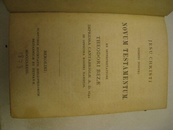 Bezae Theodori. Novum testamentum et psalami latine. Новый завет на латыне.
