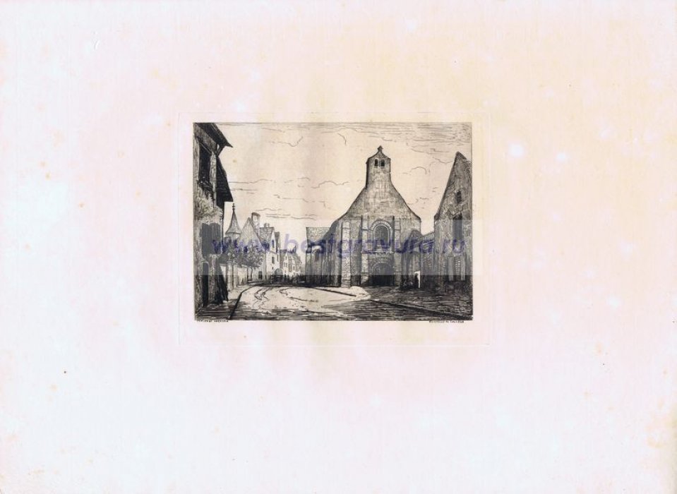 Абрахам, Танкред (Abraham, Tancrede). Гравюра `Франция. Вид на часовню колледжа`.