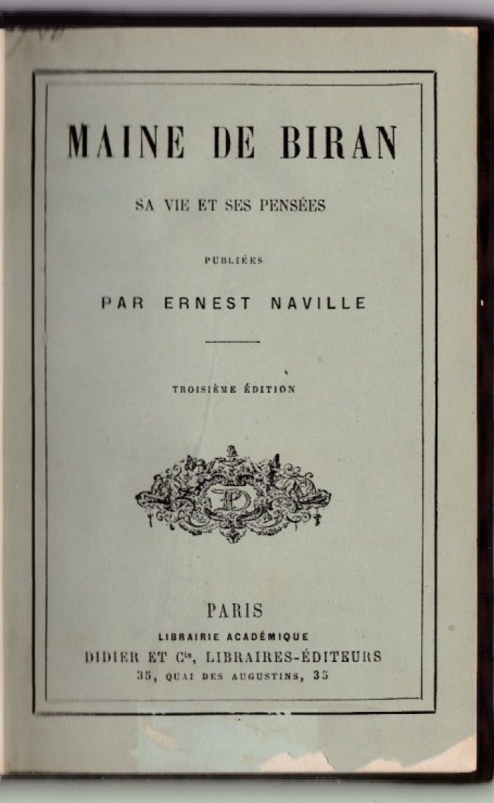 Naville E. Maine de Biran.
