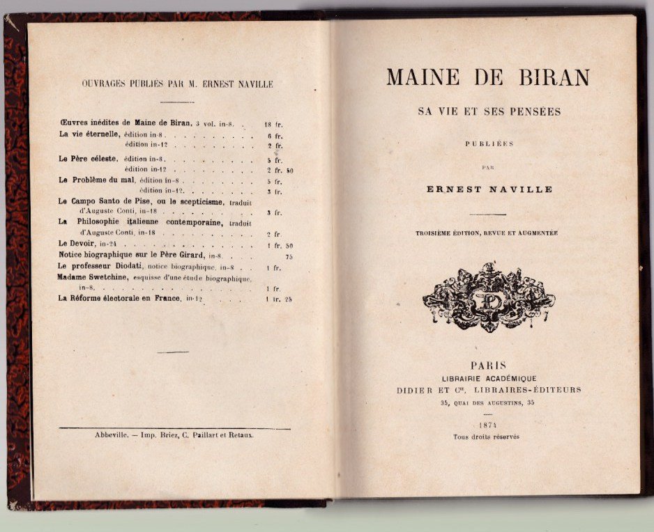 Naville E. Maine de Biran.