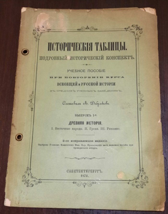 Добряков А. Исторические таблицы. Подробный исторический конспект.