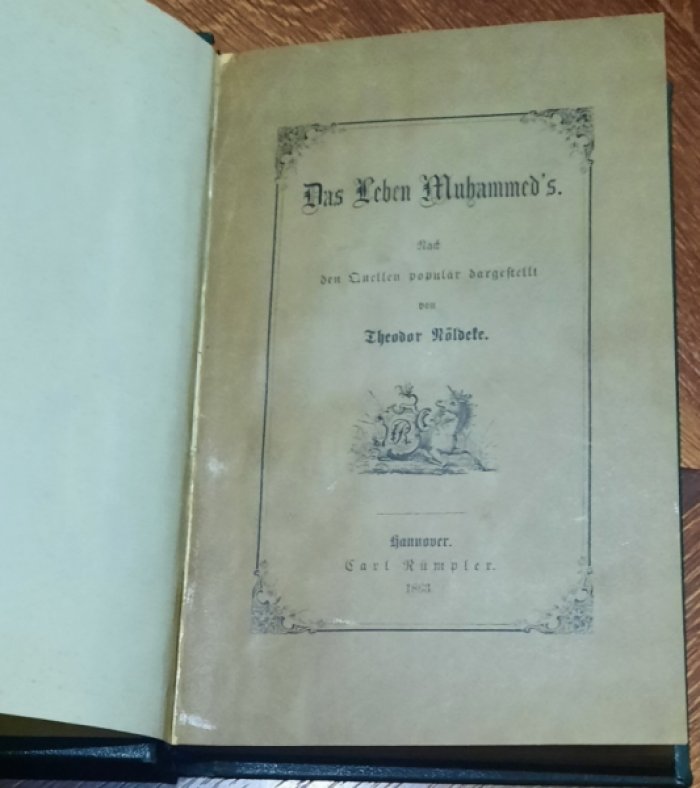 Theodor N?ldeke. Das Leben Muhammeds?
