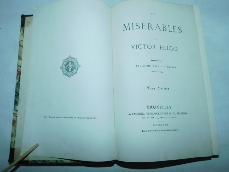 Hugo V. [ Гюго Виктор ] Les Miserables [ Отверженные ]. В 10 тт. Том VI.
