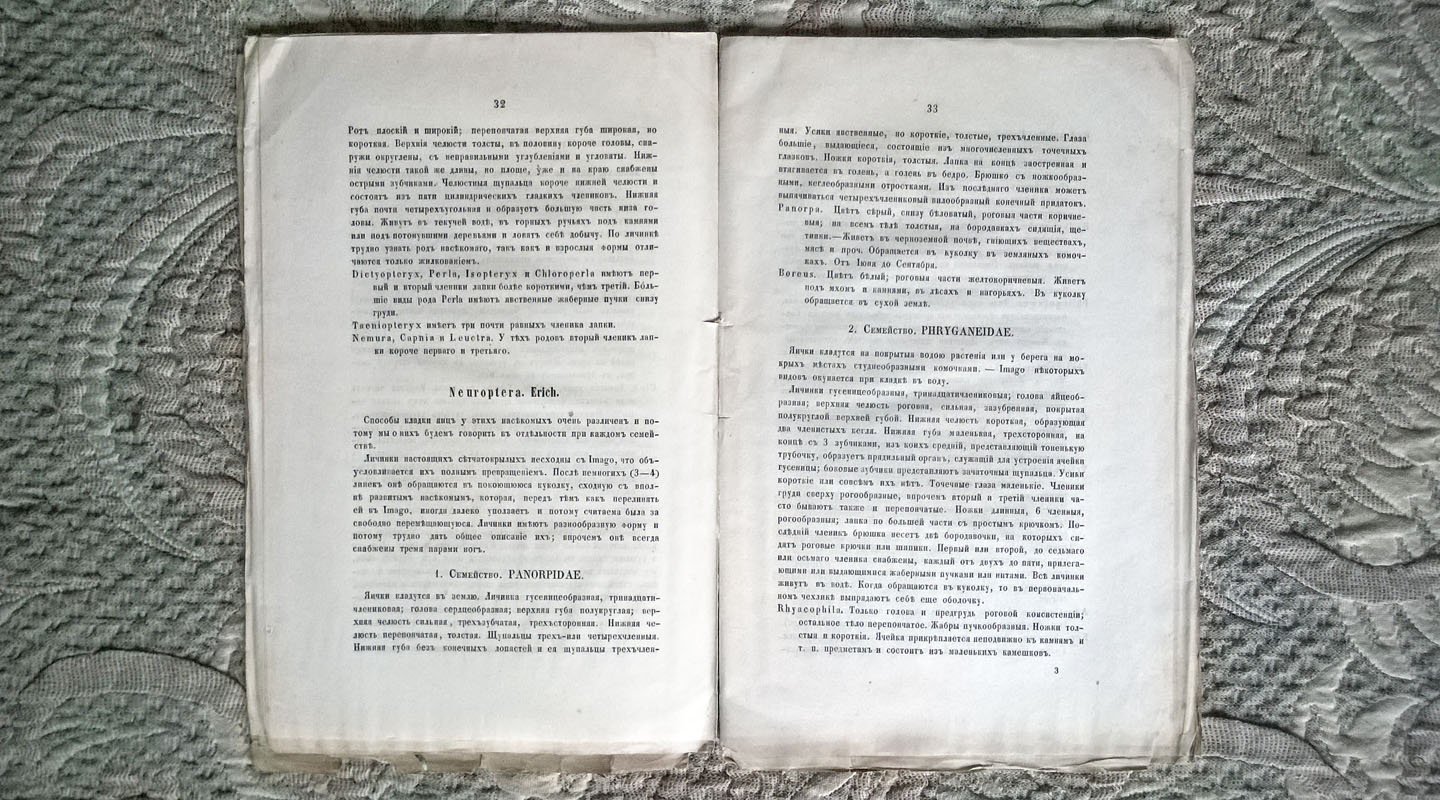 Богданов А. Руководства к практической зоологии, издаваемые Анатолием Богдановым. Выпуск второй: Таблицы Брауера и Лева для определения семейств родов европейских сетчатокрылых (Neuroptera).
