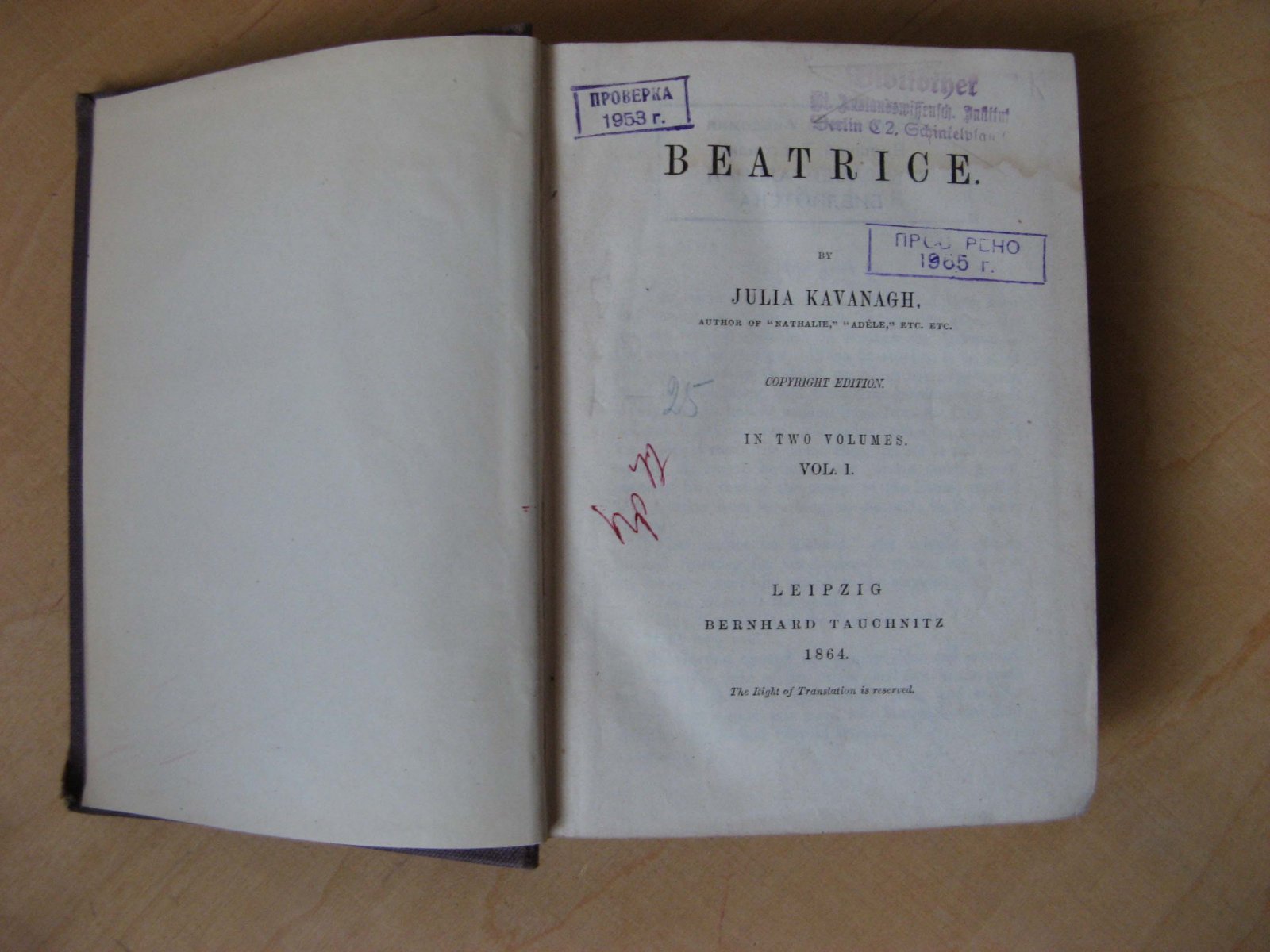 Kavanagh, Julia. Beatrice.