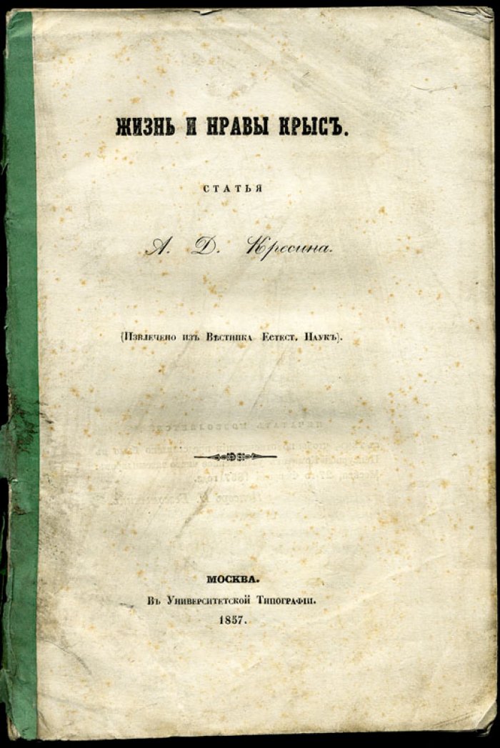 Кресин А.Д. Жизнь и нравы крыс.