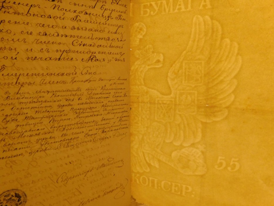 Свидетельство о рождении на сына надворного советника.