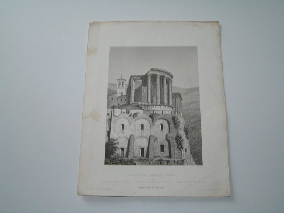 J.A.Leveil del.,Bury sculp. Temple de Vesta, a Tivoli. [ Храм Весты в Тиволи ]