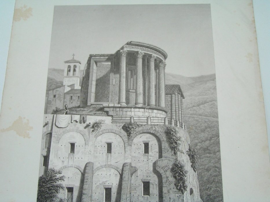 J.A.Leveil del.,Bury sculp. Temple de Vesta, a Tivoli. [ Храм Весты в Тиволи ]