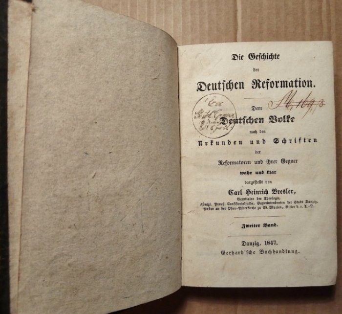 Bresler Karl Heinrich./ Бреслер Карл Генрих. Die Geschichte der deutschen Reformation./ История немецкой Реформации. Том 2.