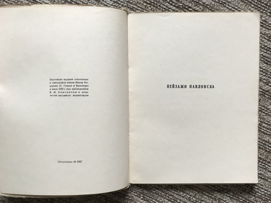 Пейзажи Павловска: деревянные гравюры, издание «Аквилон» (1923)