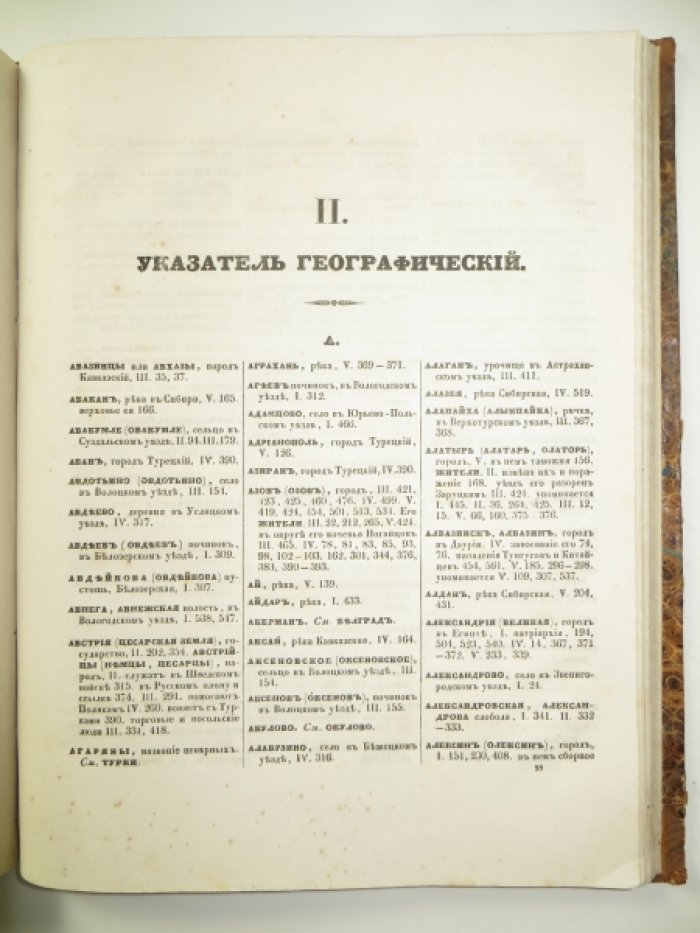 Указатель к актам историческим.