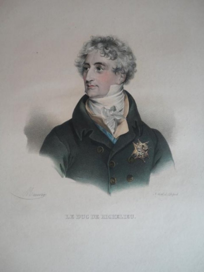 Le duc de Richelieu (Герцог де Ришелье, Арман-Эммануэль София Септимани де Виньеро, Дю Плесси или Эм Литография.