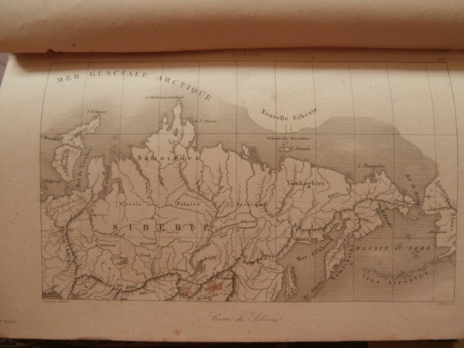 Пельсоль XIX Франция - Гравер, Lemaitre(Августин Франсуа Леметр 1797-1870 Франция) - автор. Гравюра на стали «Карта Сибири и Северного Ледовитого океана».
