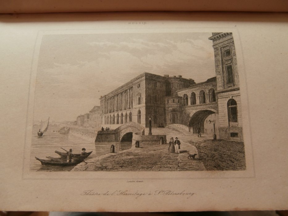 Lemaitre (Августин Франсуа Леметр-1797-1870)- Автор, директор гравильных работ. Гравюра на стали `Театр Эрмитаж в Санкт-Петербурге`.