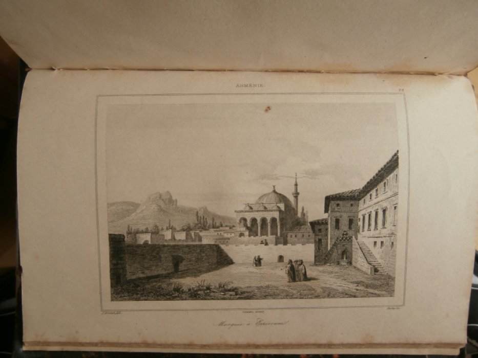 Арну, Луи Жюль (1814 – 1868) Франция - рисовальщик, Шоле, Самуэль (1785 – 1874) Франция - гравер, Le Гравюра на стали °Мечеть в Эрзеруме (Турция)°.