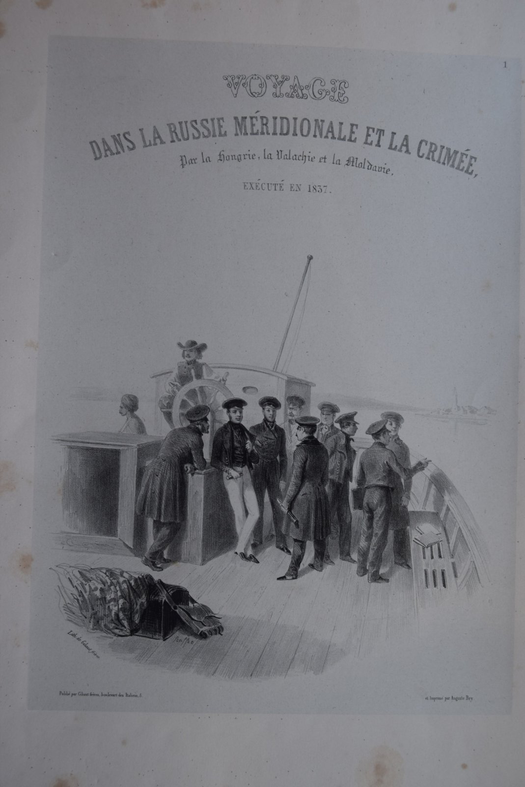 Титульный лист к альбому Voyage dans la Russie Meridionale and la Crimee, par la Hongrie, la Valachie and la Moldavie, execute en 1837.