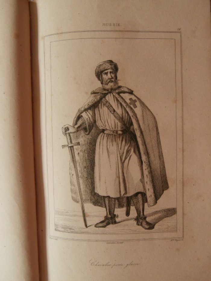 Верне, Орас Эмиль Жан (1789-1863)-худошник-рисовальщик,Пижо (Pigeot) 1775 - ?, Франция  -гравер, Lem Гравюра на стали `Рыцарь Ливонского ордина` (Ливонское ландмейстерство Тевтонского ордена).