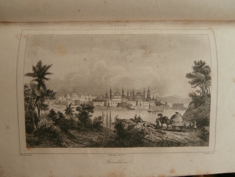 Данвин, Виктор Мари Феликс (1802 – 1842) Франция - рисовальщик, Лалес, Франсуа Ипполит (1812 – 1884) Гравюра на стали °Город Астрахань°.