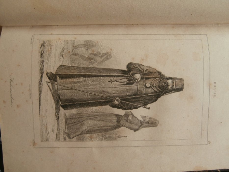 Вернье XIX Франция - рисовальщик, Шайо XIX Франция - Гравер, Lemaitre(Августин Франсуа Леметр 1797-1 Гравюра на стали «Русский архимандрит».