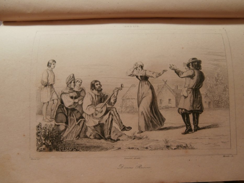 Vernier-худошник-рисовальщик, Monnin-гравер,(Моннен,Марк Антуан Клод,1806 - ?), Автор, директор грав Гравюра на стали `Русские танцы`.