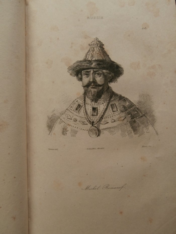 Вернье XIX Франция - рисовальщик, Марр XIX Франция - Гравер, Lemaitre(Августин Франсуа Леметр 1797-1 Гравюра на стали «Михаил Федорович Романов (1596 – 1645)».