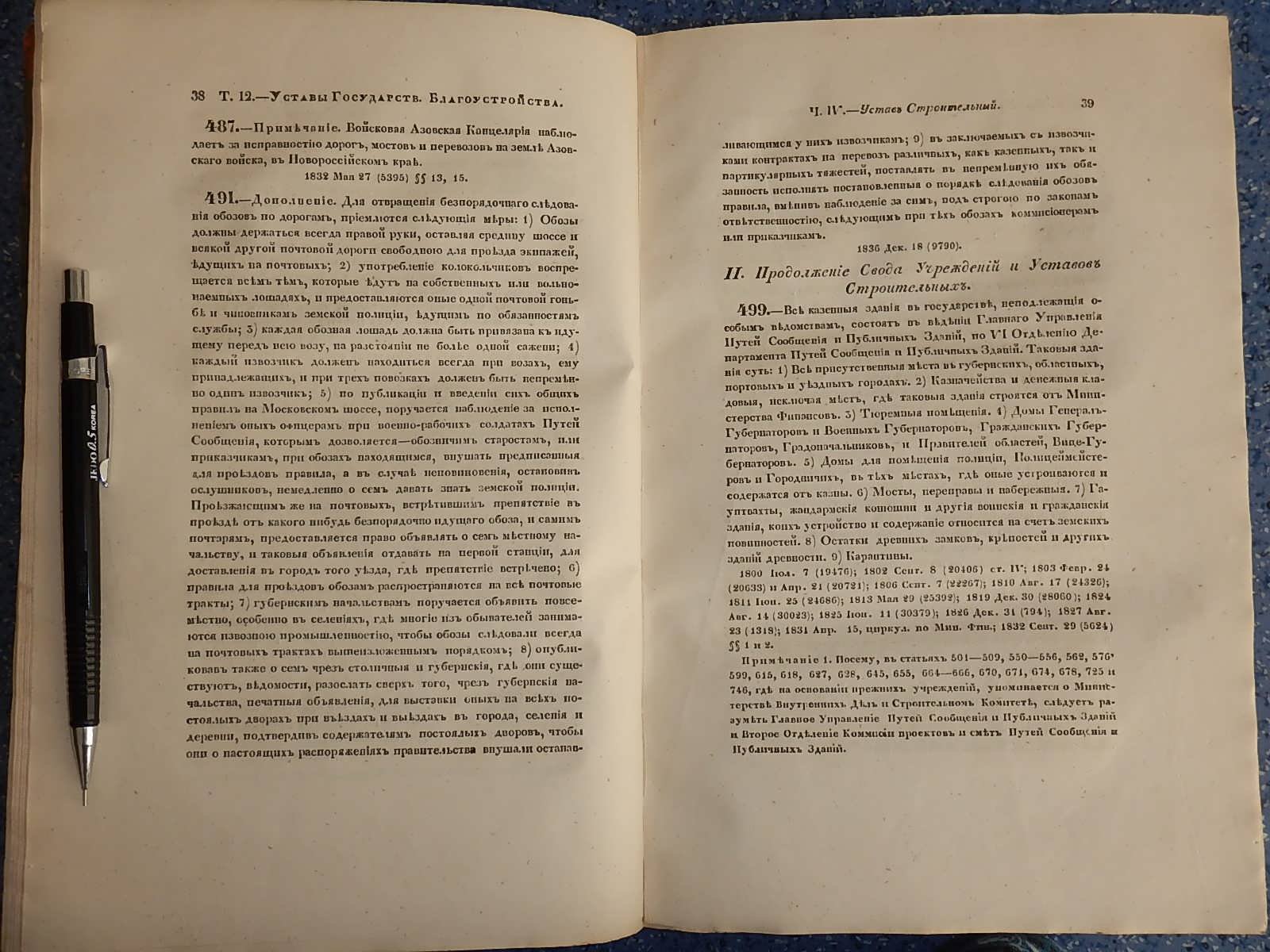 Продолжение свода законов Российской Империи. Издание 6. Часть 4. Статьи к 12, 13, 14 и 15 томам Свода.
