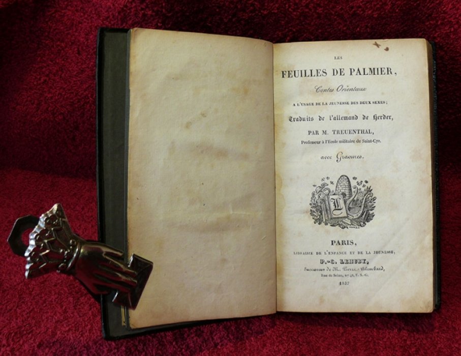 Herder J.G., Liebeskind Les feuilles de Palmier, contes orientaux. (Пальмовые листья: восточные сказки для молодежи обоих полов).
