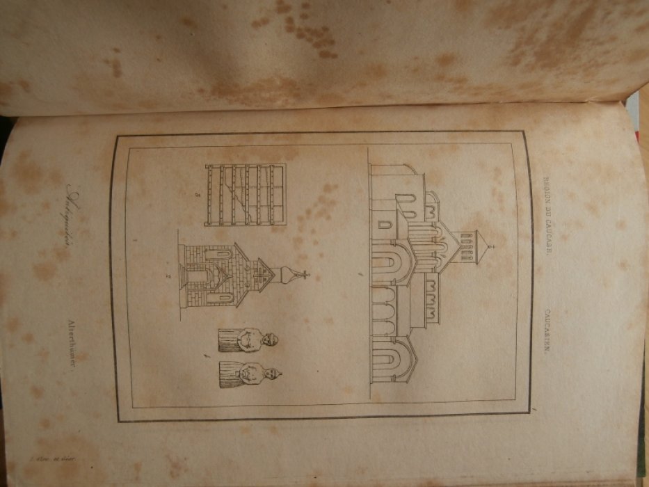 Lemaitre (Августин Франсуа Леметр (1797-1870) Франция) - Автор. Гравюра на стали °Древние церкви Кавказа°.