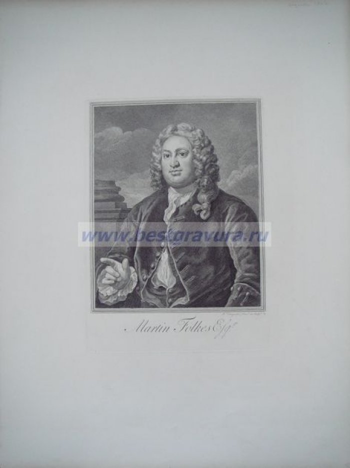 Хогарт,  Уильям (Hogarth, William). Большая гравюра `Мартин Фолькс`.
