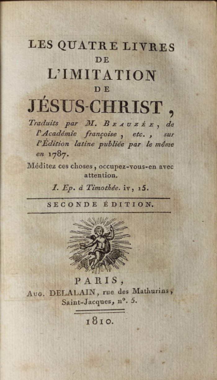 M. Beauzee Les quatre livres Imitation de Jesus Christ. [Четыре книги о подражании Иисусу Христу]