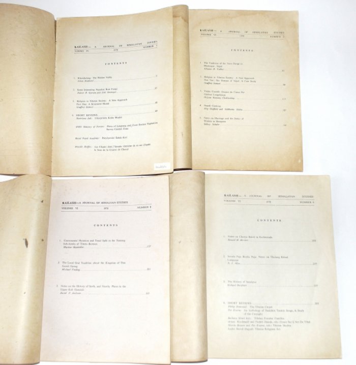 Kailash: A Journal of Himalayan Studies — ежегодный комплект №1–№4 (1978). Журнал по истории и антропологии Гималаев, англ. язык