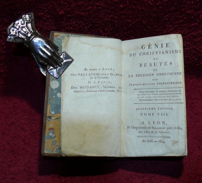 Francios-Auguste Chateaubriand. Genie du Christianisme, ou beautes de la religion Chretienne. (Гений Христианства.