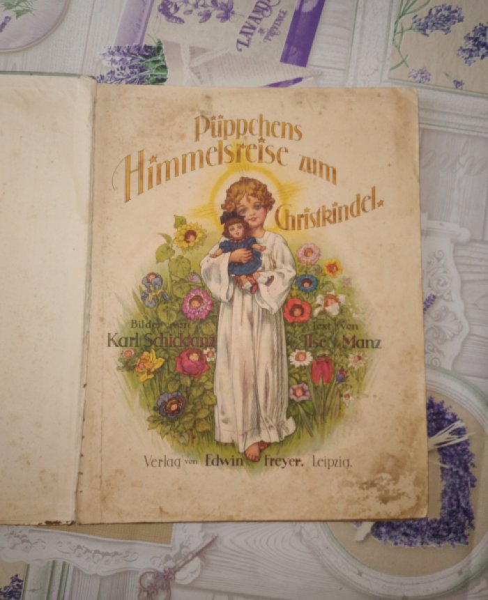 Манц. Путешествие куклы в рай (Puppchen Himmelsreise): иллюстрированная хромолитография Карла Шиктанца