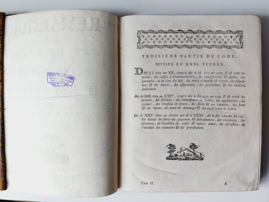 Remarques sur les loix et statuts du Pays-de-Vaud. Tome 1, 2. /Примечания к законам и статутам Пэи-де-Во. В 2-х томах/.