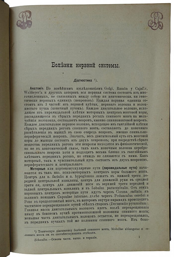 Швальбе Ю. «Основы практической медицины» (1909) — антикварное издание Санкт-Петербурга