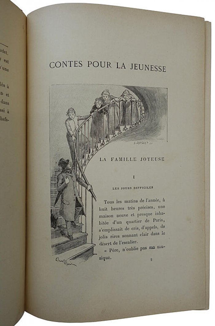 Альфонс Доде. Избранные рассказы / Contes choisis (французский текст). Издание 1884, Paris Hetzel