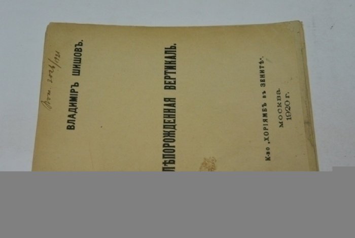 Владимир Шишов — «Слепорожденная вертикаль». Стихи (1920, 32 с.)