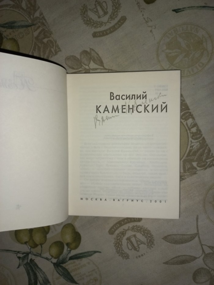 Каменский Василий. Проза поэта.
