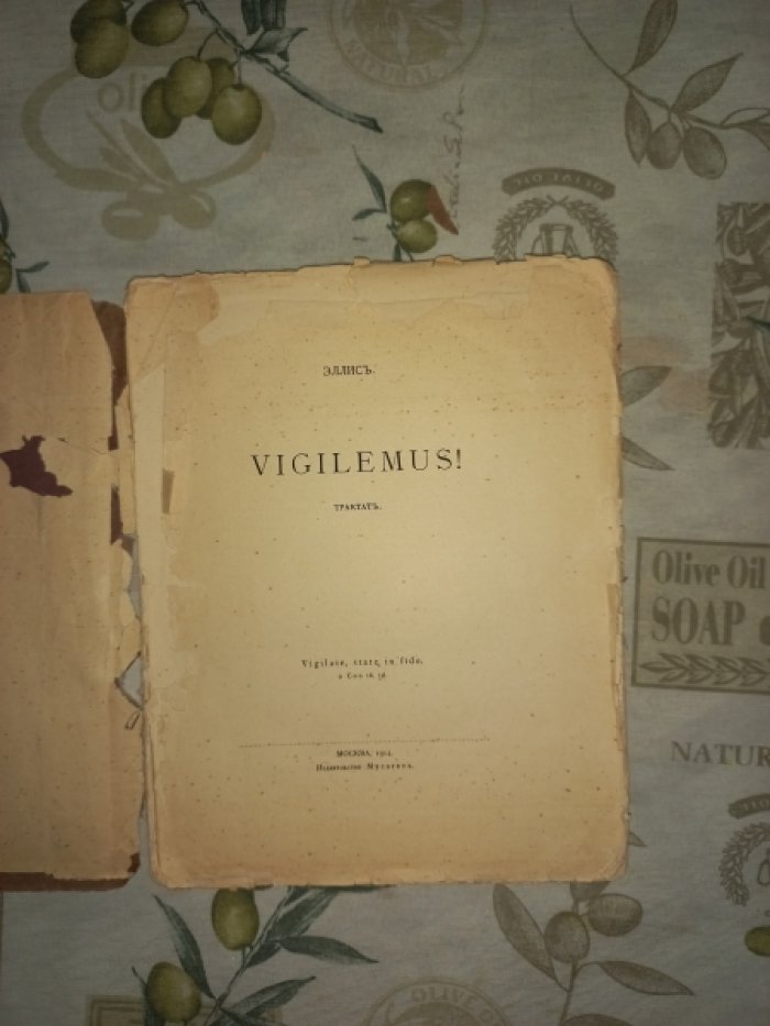 Эллис. Vigilemus! Трактат