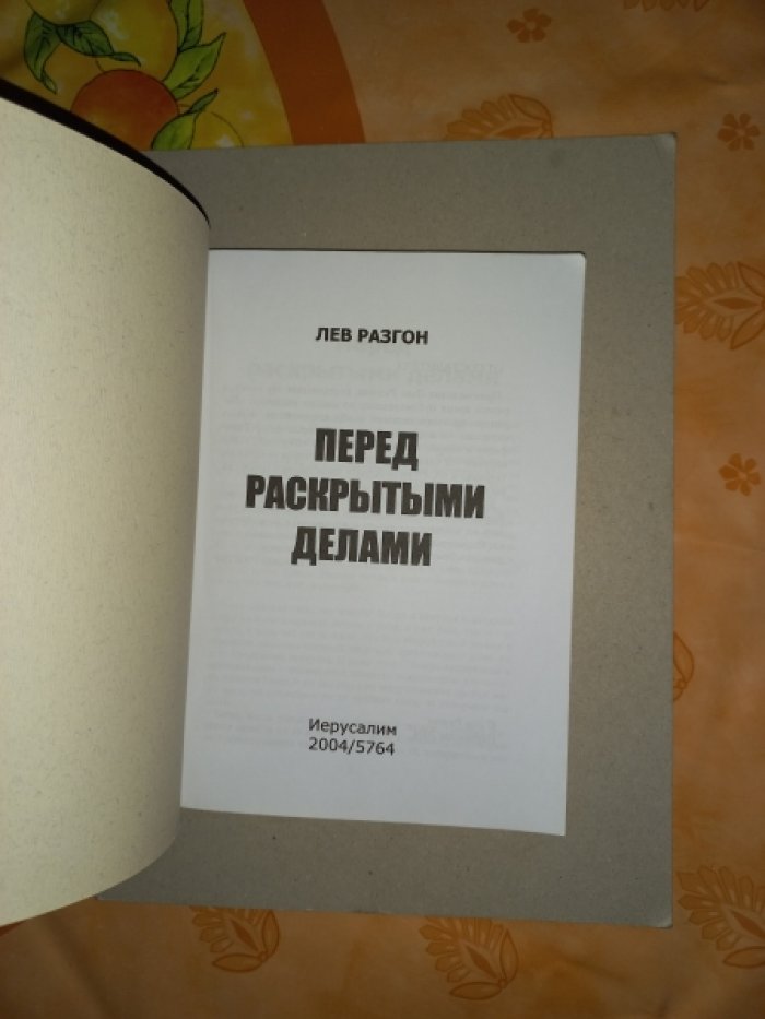 Разгон Лев. Перед раскрытыми делами.