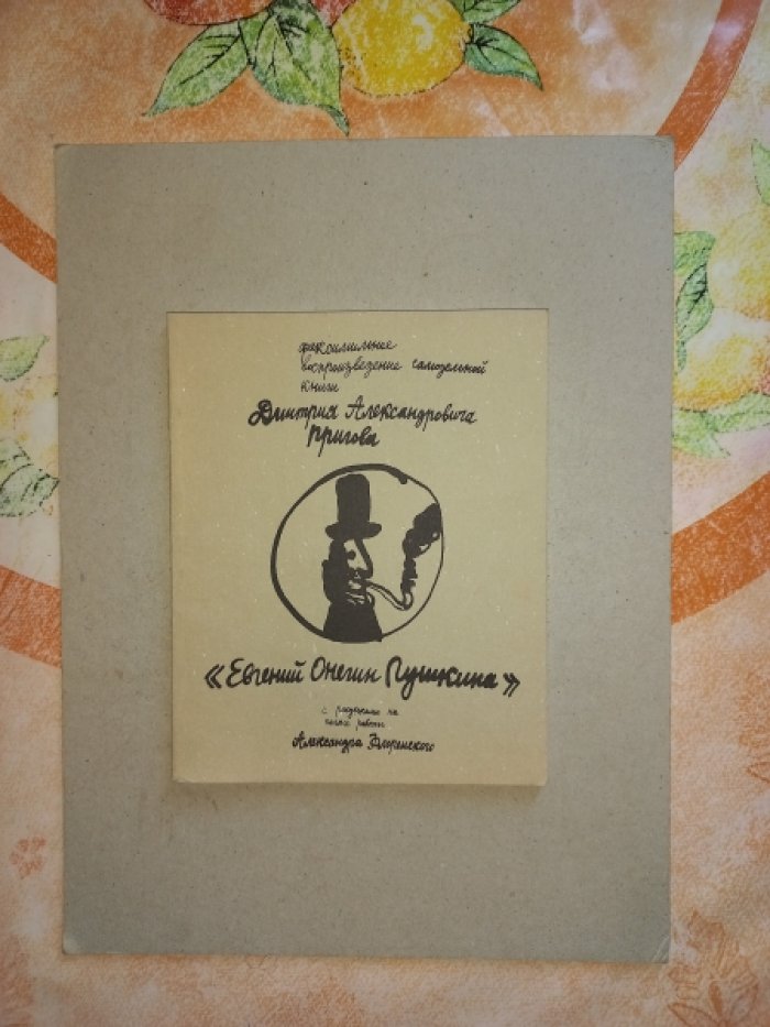 Пригов Дмитрий Александрович. Евгений Онегин Пушкина. Факсимильное воспроизведение самодельной книги